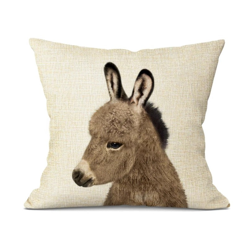 Cute Baby Animal Cushion Cover – Cheerful Nursery Decoration