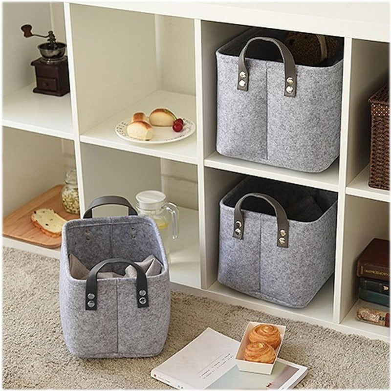 Tilda Collapsible Felt Storage Basket