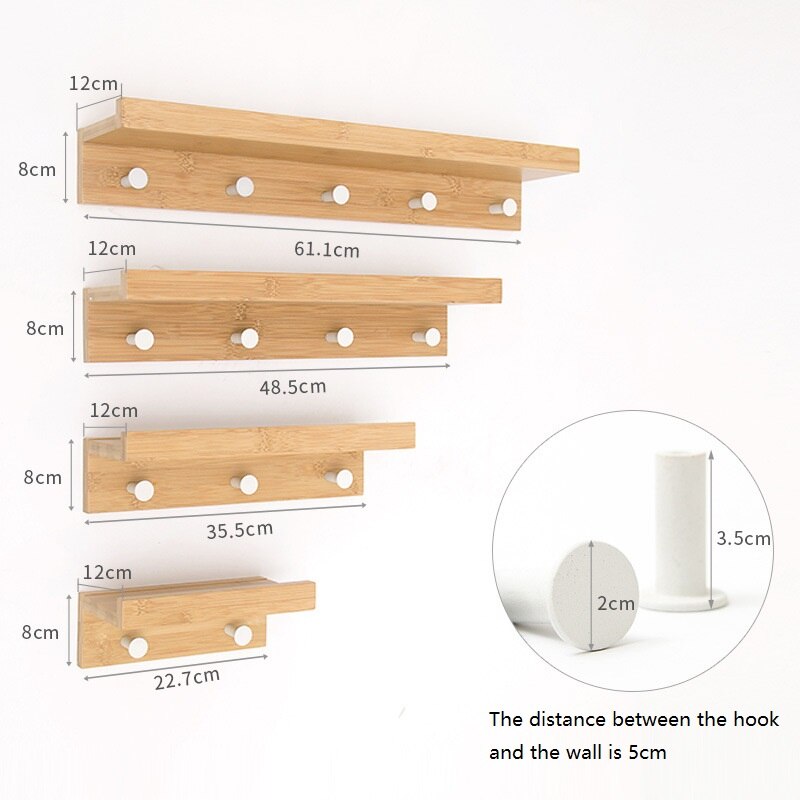 Cooper Wall Storage Shelf with Hooks