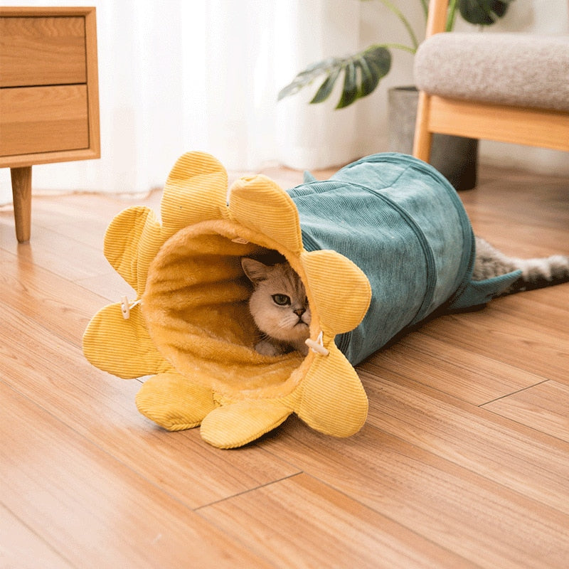 Summer Garden Corduroy Cat Tunnels