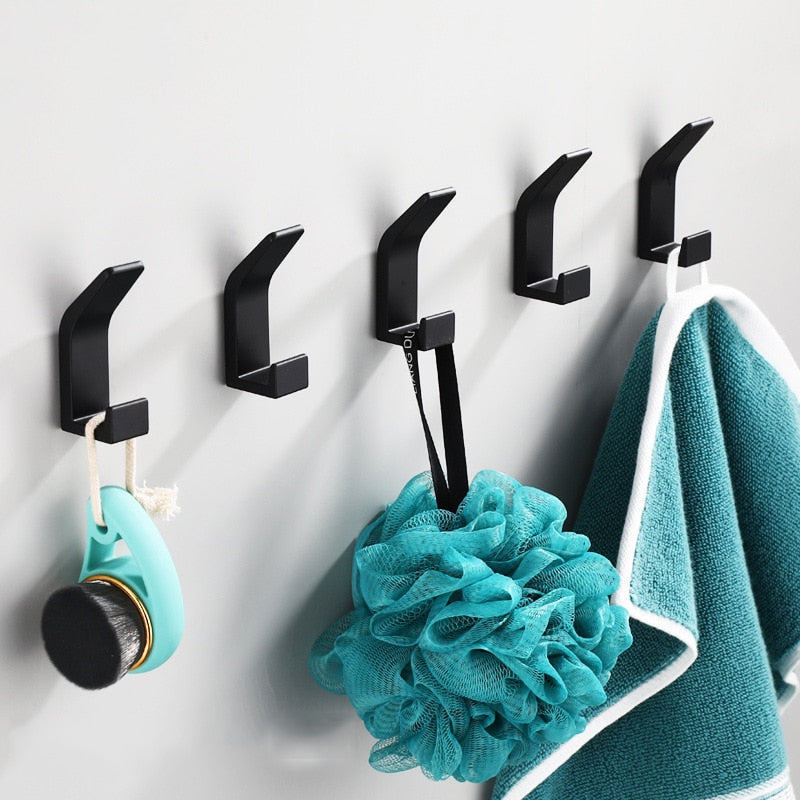 Black & White Aluminum Wall Hooks Decorative