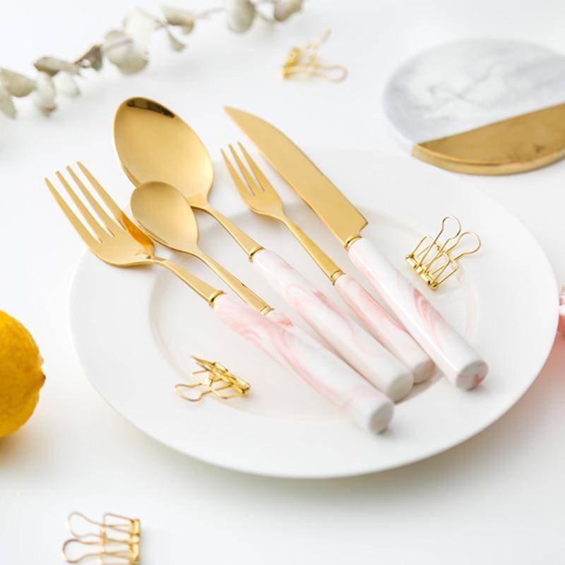 Simple Marbled Pattern Tableware/Flatware