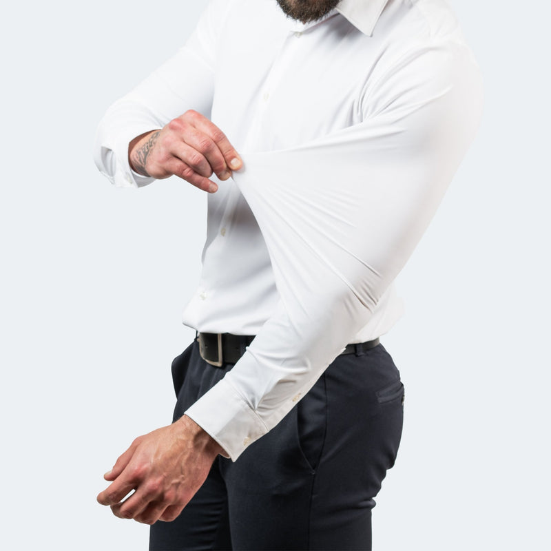 Teddy Stretch Anti-Wrinkle Shirt: a shirt that almost puts itself on