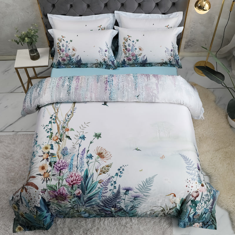 Summer Garden Duvet Cover Set (Egyptian Cotton, 500 TC)