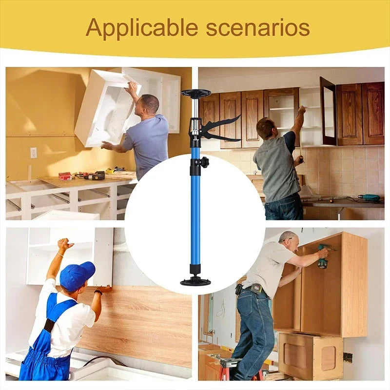 1/2pcs Cabinet Support Pole Steel Telescopic Adjustable Cabinet Jacks For Installing Cabinets Supports Up To 66 Lbs Per Rod