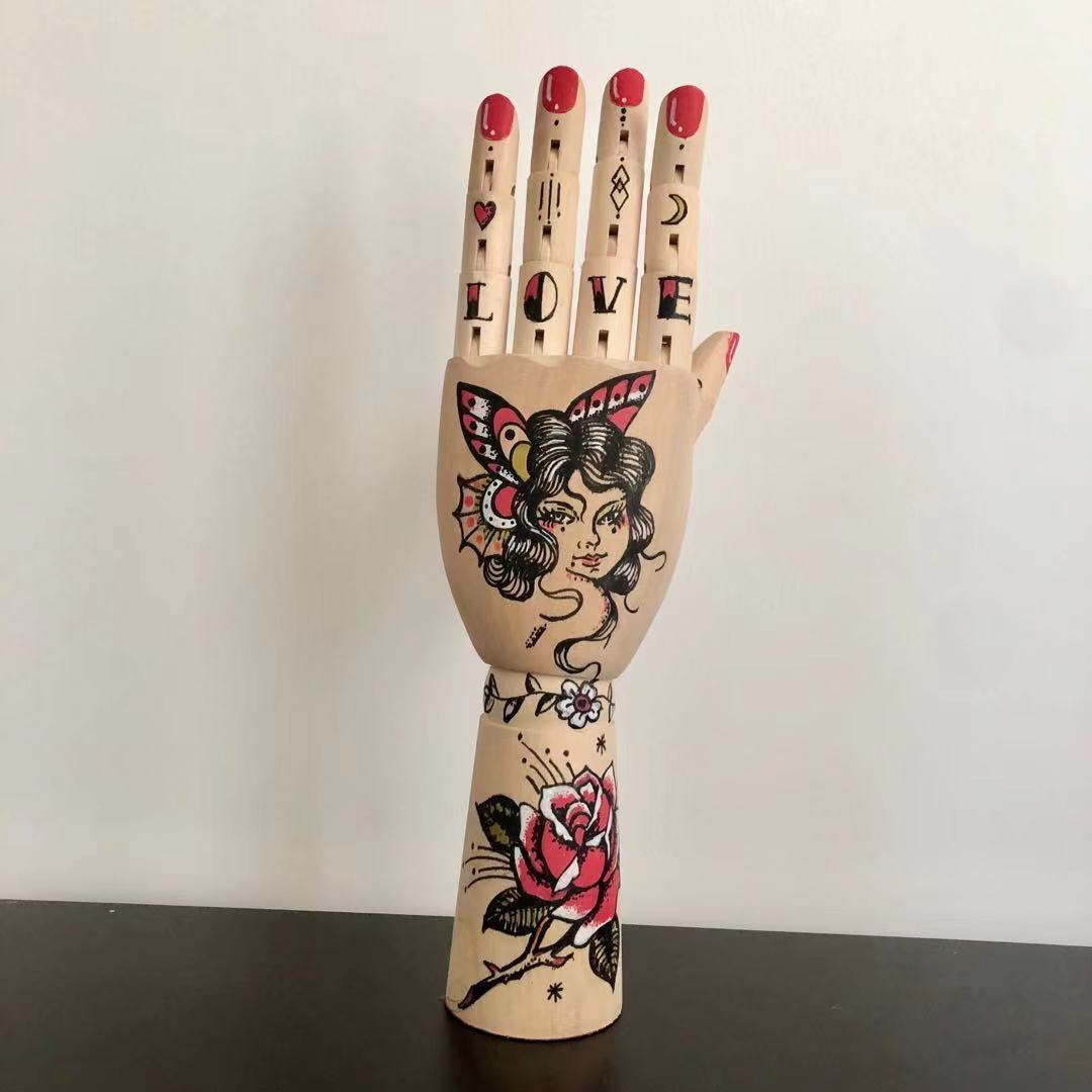 Tattooed Mannequin Hands Sculpture | Jewelery holder