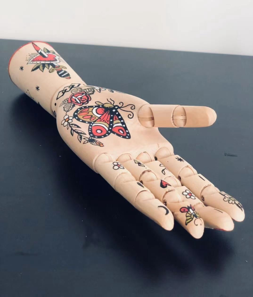 Tattooed Mannequin Hands Sculpture | Jewelery holder