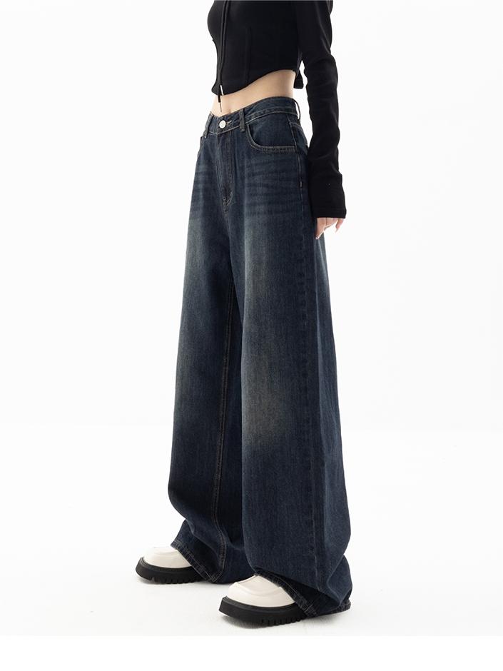 90s Vintage Washed Effect Boyfriend Jeans