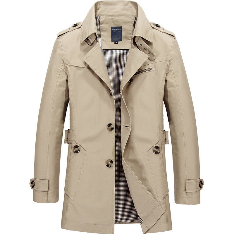 Thomas - Mid Length Trench Coat Jacket