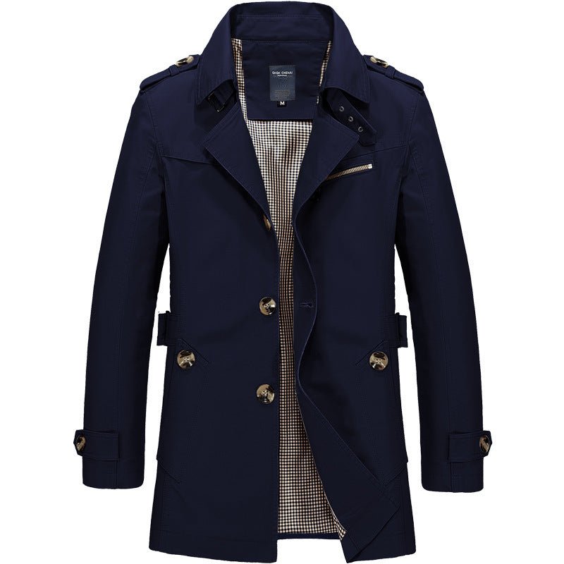 Thomas - Mid Length Trench Coat Jacket