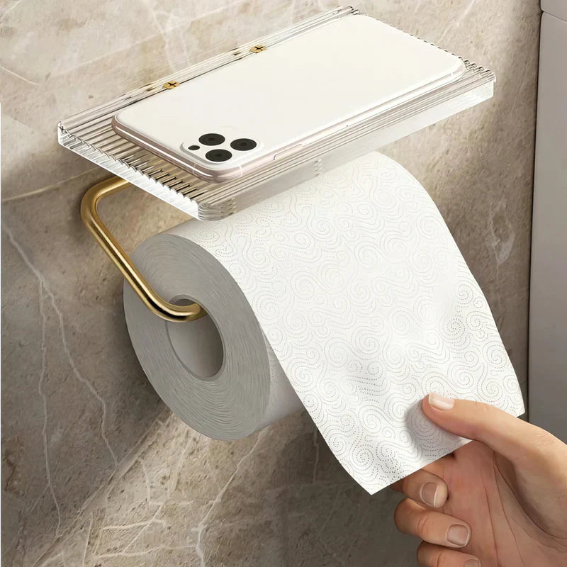 Toilet Paper Holder with Shelf