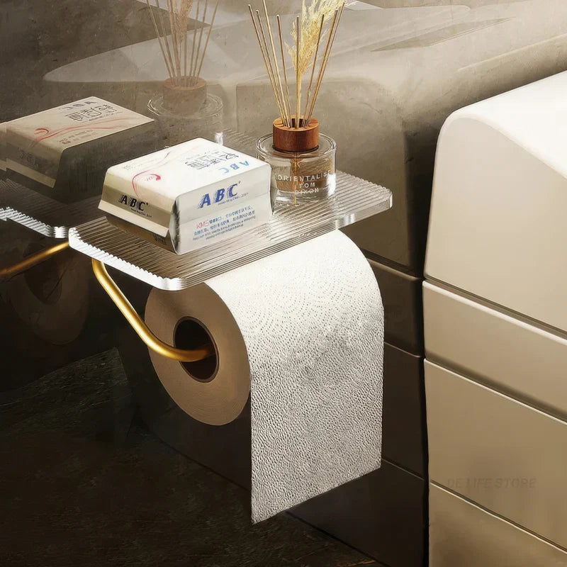 Toilet Paper Holder with Shelf