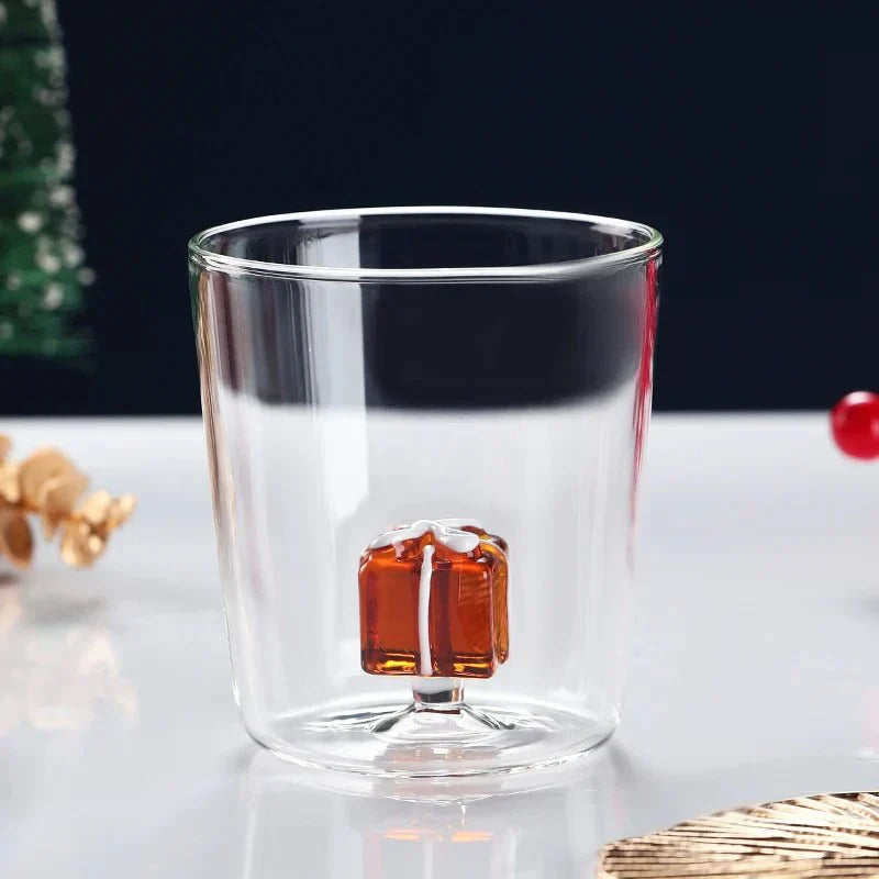 Transparent Christmas Glass Cup With Optional Gift Box