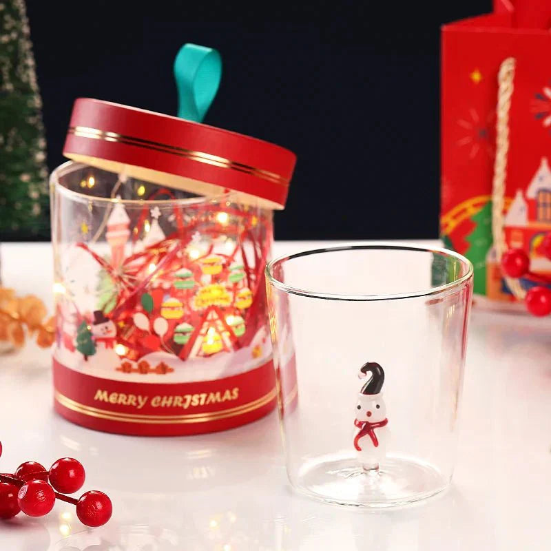 Transparent Christmas Glass Cup With Optional Gift Box