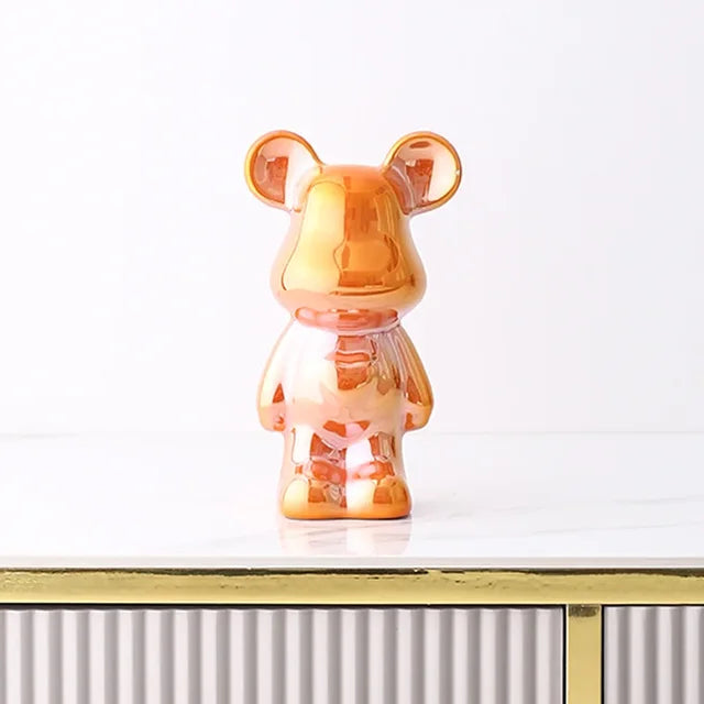 Unique Metallic Bear Penny Bank - Decorative Coin Bank for Home Decor