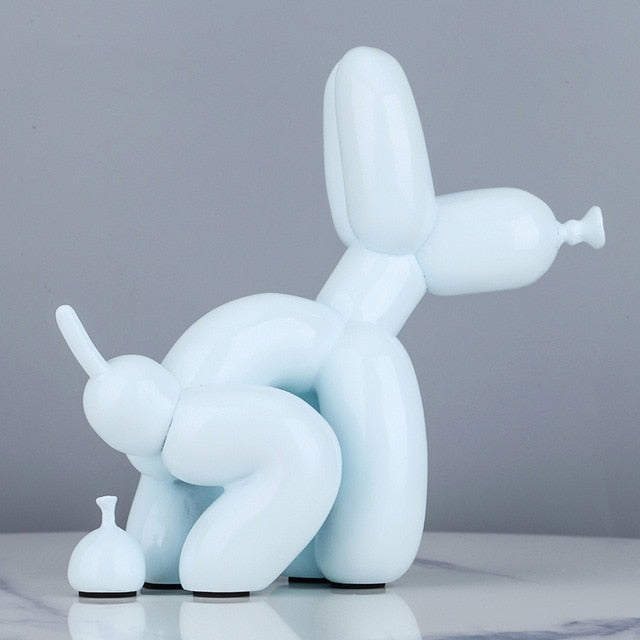 Balloon Dog Pooping Statue