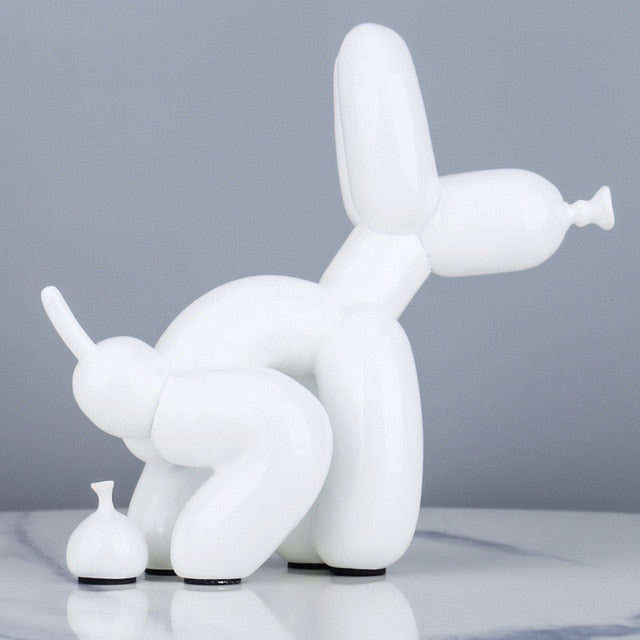 Balloon Dog Pooping Statue