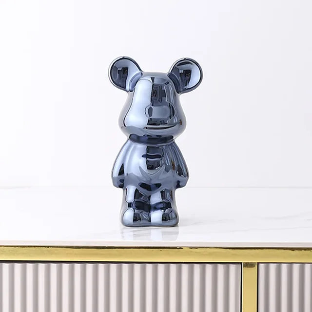 Unique Metallic Bear Penny Bank - Decorative Coin Bank for Home Decor