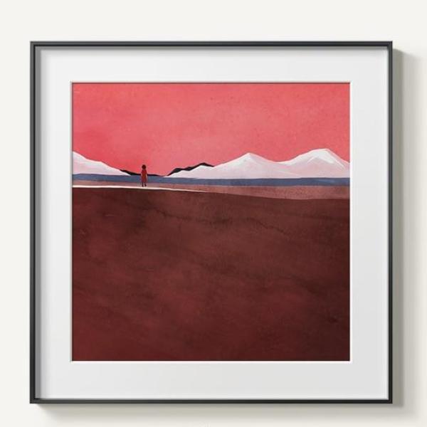 Vista Mountains Abstract Canvas Wall Art Prints