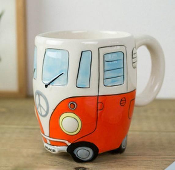 Vibrant Hippie Bus Coffee Mug – Eco-Friendly Ceramic