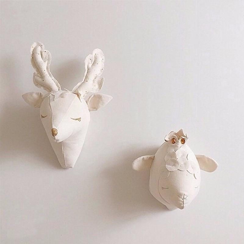 Woodlands Fairytale Wall Mounted Plush Deer Nursery Decoration